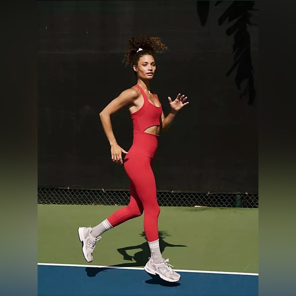 Free People Movement Speed of Light One Piece size Medium in Amaranth/Red NWT